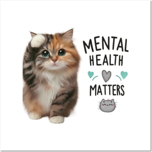 Mental Health Matters: Feline Friends Posters and Art